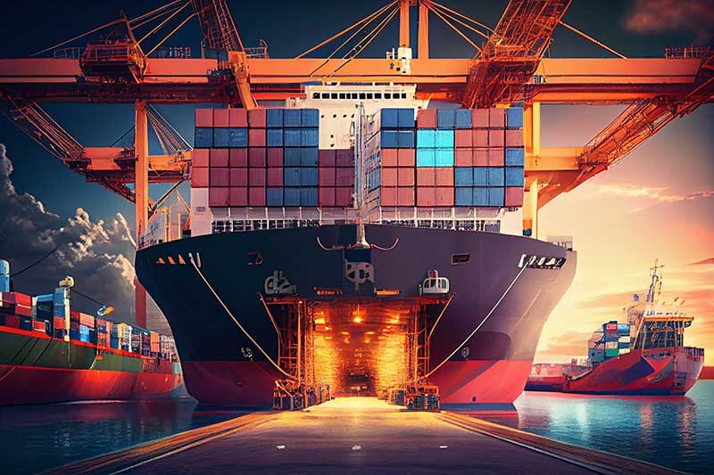 Air freight and ocean freight logistics supporting global trade